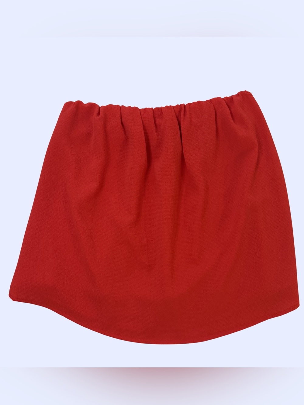 Tyche Red Elastic-Waist Mini Skirt